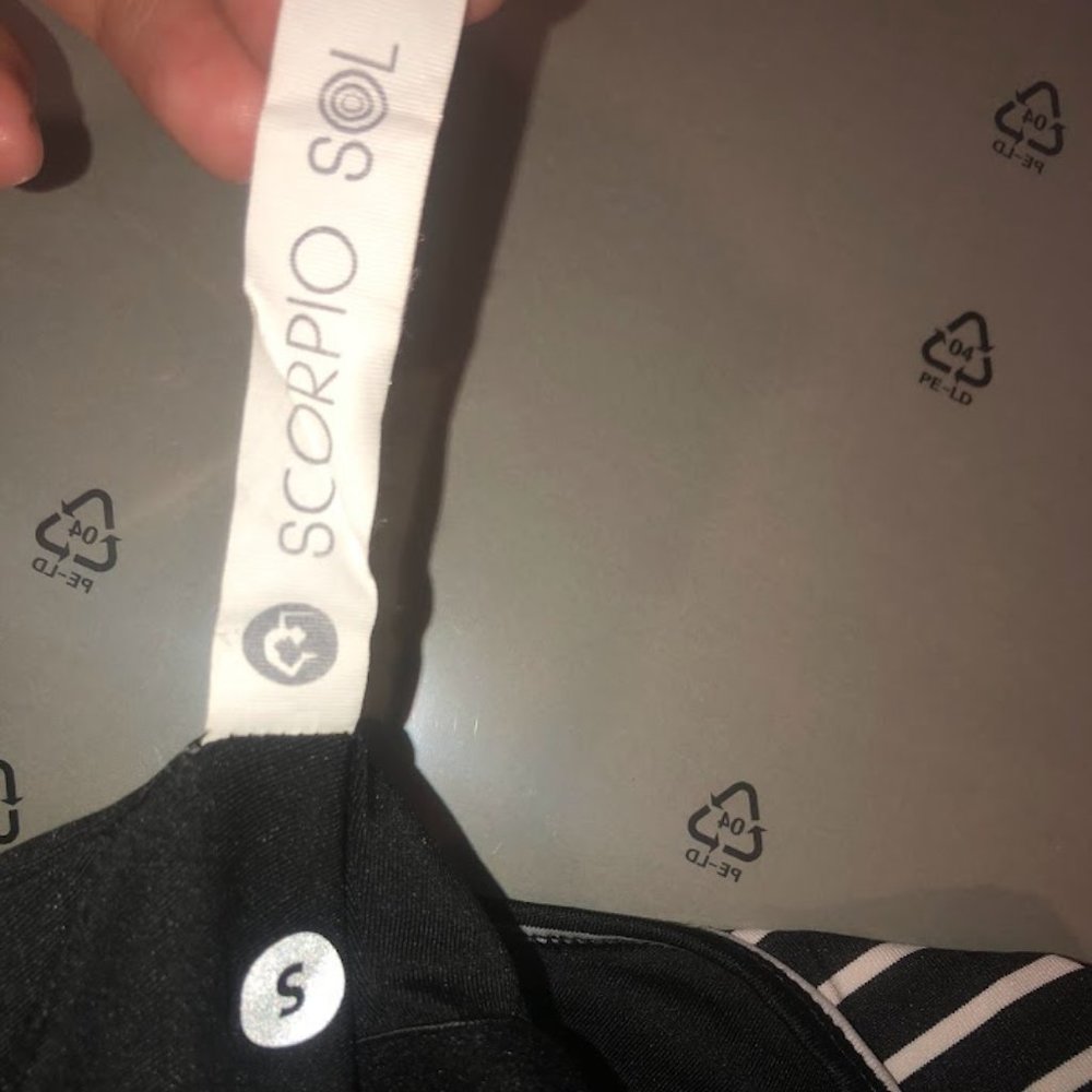 SCORPIO SOL YOGA ACTIVEWEAR STRIPED CROP TOP BRA SIZE SMALL - Picture 5 of 5